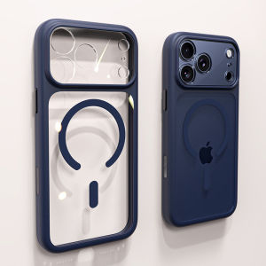 OUXUAN | Ốp Lưng iPhone 17 Pro Max Bao Đầy Kính Acrylic Chống Sốc Có Từ