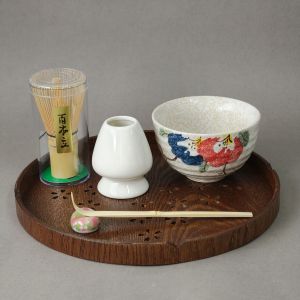 Japanese Style Handmade Black Ceramics Soup Bowl Floral Design Coarse Porcelain Meal Bowl Tea Ceremony Bowl Kitchenware