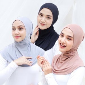 Ciput Hijab Anti Budeg Lubang Telinga Tali Bahan Jersey Premium