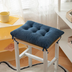 Cushion Lace-up Thickened Four Seasons Plush Student Classroom Bench Rectangular Chair Cushion Soft Office Dining Chair Cushion