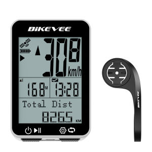 Wireless Cycling Computer GPS Bicycle Odometer MPH KM/H Bike Speedometer with Auto Start/Stop Auto Backlight Bracket Tracker