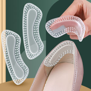 4Pcs Silicone Heel Stickers Heels Grips for Women Men Anti Slip Heel Cushions Non-Slip Inserts Pads Foot Heel Care Protector