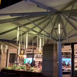 MYL-9 30 ซม. * 8 ชิ้นดาวตกไฟตกแต่งพลังงานแสงอาทิตย์สำหรับตกแต่งบ้านสวนกันน้ำตกแต่งหน้าร้านค้าห้างสรรพสินค้า ไฟบรรยากาศตกแต่งเทศกาลมีสองรุ่น: ชาร์จพลังงานแสงอาทิตย์ / เสียบปลั๊ก