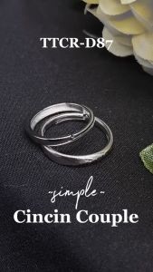 TINO TINO Cincin Couple D87 Wedding Ring List premium Zirconia/Cincin Pasangan Tunangan Nikah Premium
