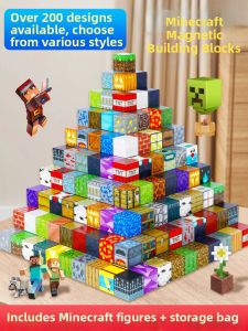 JIFANPAUL | New Edition Minecraft Magnetic Building Blocks Educational Toy Set