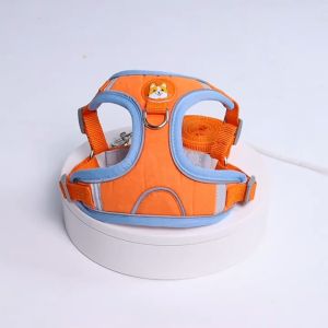 Pet Dog Harness Leash Set Reflective Adjustable Puppy harness Outdoors Walking Running Vest Harness for Dog and Cat