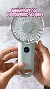 Avvic DQ236 Kipas Angin Mini Portable Fan 100 Speed LED Display Handheld Fan Kipas dengan Gantungan