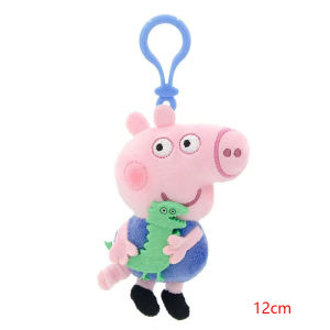 New Peppa Pig Original Plush Pendant Childrens Toy Kawaii George Cartoon Anime Plush Key Chain Backpack Pendant Kids Toy Gifts