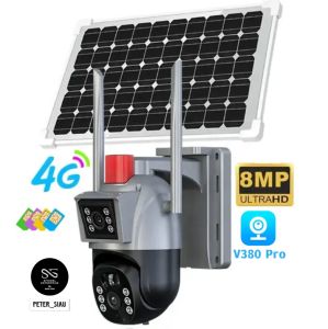 4G Sim Outdoor Solar Security CCTV Dual Camera S09