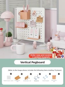 WEINIMEI | Magnetic Desktop Organizer Pegboard Stand-Alone Divider