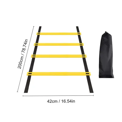 Thang Tập Luyện Nhanh Nhẹn Với Dây Nylon Dụng Cụ Thể Thao Tăng Cường Khả Năng Linh Hoạt Thiết Bị Bóng Đá Thang Năng Lượng Dành Cho Vận Động Viên