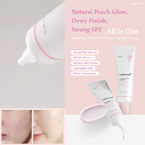 Kem chống nắng Medicube PDRN Pink Tone Up Sun Cream - Dưỡng Ẩm Nâng Tone Hồng Tự Nhiên SPF50+ 50ml