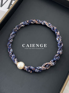 CAIENGE | Khăn Quàng Cổ Dây Hạt Dẻ Có Khóa Từ
