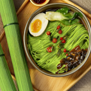 WENXIANGZAN | Healthy Fiber Filling Buckwheat Bitter Gourd Celery Leaf Noodles