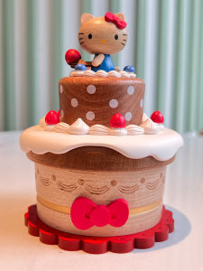 Jeancard Wooden Music Box Rotating Octave Box for Children Birthday Wedding Kitty Cat Female Style Simple Modern Material Wood