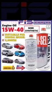 FIS Honda H-SEL Ultimate Engine Oil 15W40 Semi Synthetic CRV HRV Civic Jazz Accord Stream Minyak Hitam Enjin Kereta