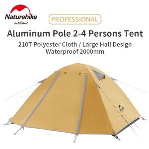 Naturehike P Series Camping Tent 2/3/4 Persons UPF50+ Anti-UV Large Sunscreen Family Tent Ultralight Portable Waterproof