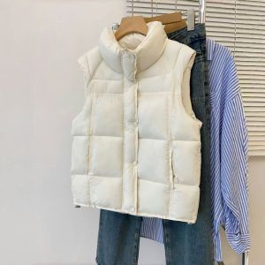 เสื้อแจ็คเก็ตผ้าฝ้ายขนเป็ดสไตล์เกาหลีสำหรับคู่รัก ไซส์ใหญ่ 200 ปอนด์ ฤดูใบไม้ร่วง 2025 เสื้อกั๊กผ้าฝ้ายแบบสวมหัว