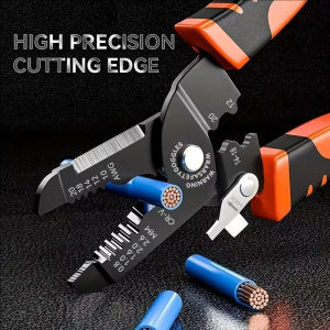 YESPERY Multi-Functional Electrician Wire Stripper Professional Stripping and Cutting Pliers Perfect For Peeling & Network Cabling