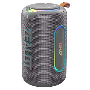 ZEALOT-MP1 Outdoor Bluetooth Speaker 60W Output Power Bluetooth 5.3 Speaker Stereo Sound IPX6 WaterproofMicro SD CardRGB Lig