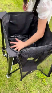 Folding Tennis Ball Cart with Wheels Portable Tennis Ball Hopper Carry Bag Heavy Duty Large Capacity Tennis Ball Storage Trolley with Carry Bag for Tennis Court Training