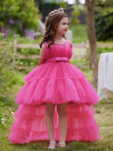 New Arrival Kids Princess Dress Pettiskirt Detachable Trailing Dress Gauze Dress Girl Piano Host Catwalk Performance Costumes