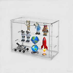 1PC Magnetic Closure Display Case For Blind Box Toys Transparent Dustproof POP MART Storage Stand Collectible Figure Showcase