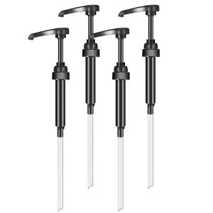 2/4/6/8 Pack Coffee Syrup Pump Dispenser Syrup Pump for 750ml/25.4 oz Syrup Bottle Black Pumps for Coffee Syrup Bottle