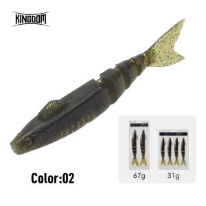 KINGDOM J‑joint Monster Bite Soft Lure 170mm 31g 220mm 67g Multi‑Joint PVC Swimbait Soft Bait For Big Predator Sea Fishing