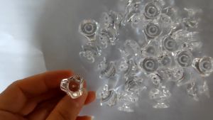 Núm tay cầm mica trong suốt phụ kiện cửa (combo 5 chiếc)