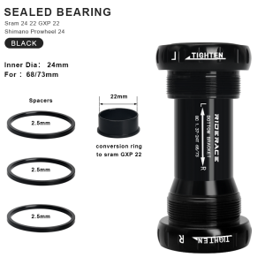 Bike Bottom Bracket Sealed Bearing 24 22mm MTB Road Bicycle BB68/73 Hollowtech Carriage Central Movement For SRAM GXP Crankset