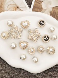 16PCS Luxury Beads Shoe Charms ABS Bling Buckles Decoration DIY Rhinestone Jewelry Clog Pins Accessories Fit Women Sandals Gifts