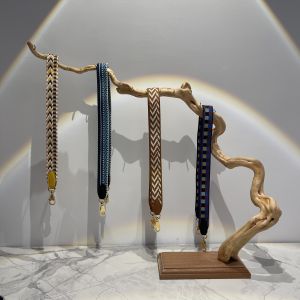 Hand Sewn Wax Thread Woven Herbag Shoulder Strap Kelly Basket Bag Crossbody Single Shoulder 2.5cm Fabric Strap Bag Accessory