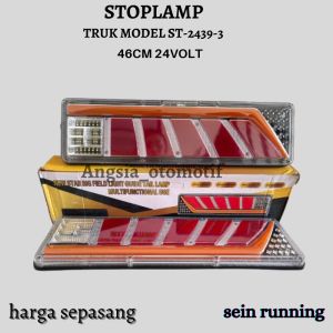 Stoplamp truk 24 volt terbaru / Stop lamp variasi truk / stoplamp running truk 46 cm 24 volt - Mudah untuk pemasangannya - Kualitas baik dan tahan lama