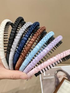 Black Anti-Slip Toothed Hairband Womens Face Wash Special Headband Fashionable High-End Hair Accessories Stylish Hair Bundles