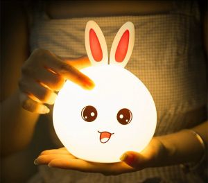 XIWANGFire | Halloween Sad Pumpkin Night Light Rechargeable Warm Light Dimmable Timing Sleep Lamp for Bedroom Living Room Decor Kids Gift