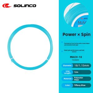 SOLINCO | Pentagonal Polyester Hard Tennis String Turquoise
