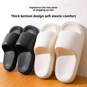 Summer Mens EVA Thick-Sole Slippers & Womens Yeezy Style Beach Slides Breathable Comfort for Home/Outdoor