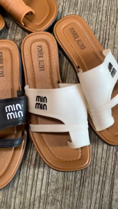Sandal Jelly Wanita Terbaru/ Sendal Flat Jempol Karet Cewek Kekinian/ Alina B555-K2 BSM Jelly Import