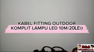 KOMPLIT WARNA KOMPLIT 10M Kabel Fitting Gantung 10METER 20Lampu LED CAFE 5M LAMPU TAMAN Outdoor E27
