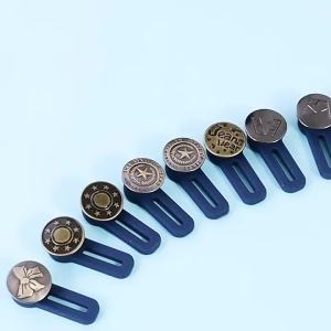 Universal Jeans Button Extender Adjustable Pants Waist Extension Buckle for Men Women Easy to Use for Work Travel Casual Outfits