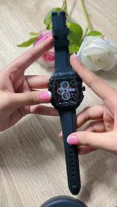 Jam Tangan Pria SA Strap Rubber Tanggal Aktif Chrono Varian Free Box Free Baterai Cadangan