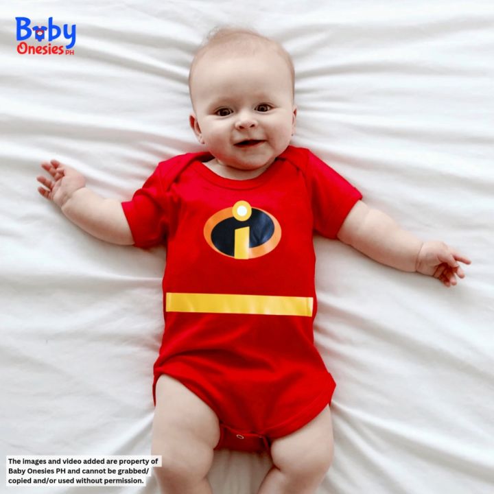 Baby Onesies PH The Incredibles Baby Boy Clothes 0-12 months Newborn Baby Boy Girl Superhero Baby Costume