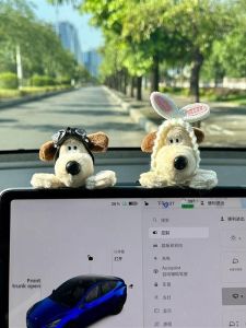 Tesla Screen Dolls Car Decoration Suitable for Female Car Interior Dashboard Decorations Plushie Collectible Toys