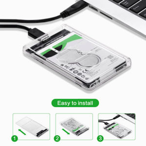 USB 3.0 SATA 2.5 hard disk drive enclosure HDD hard drive enclosure transparent USB 2.5 SATA hard disk drive enclosure fast transmission with LED light