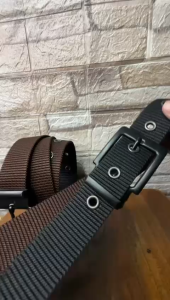 Sabuk Ikat Pinggang Pria Remaja Dewasa Model Jarum Bahan Kanvas Warna Bolak Balik Terbaru Kekinian