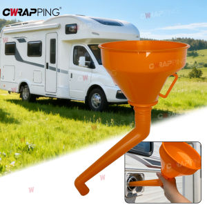 Motorhome Water Funnel Filler Toilet Flush Filler Gasoline Engine Oil Refilling Funnel with Filter for RV Camper Van Accessories