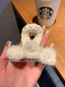 K-style Fall and Winter Fancy Stuffed Grip Cute Campus Zaihuile Back Head Updo Shark Clip Elegant Hair Accessories Barrettes