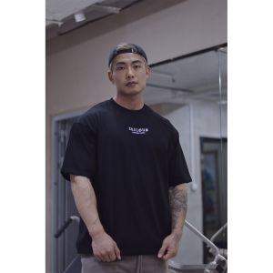 Zeke Lab Basic Four-Color Lifting Club Print Short Sleeve Mens Loose Crew Neck Casual Fitness Pure Cotton T