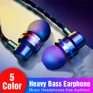 ⚡PH deliveryIn stock⚡3.5mm Wired Earphones with Microphone – HiFi 4D Bass In-Ear Headset Waterproof for Sports/Gaming/Music【Headphone accessories】